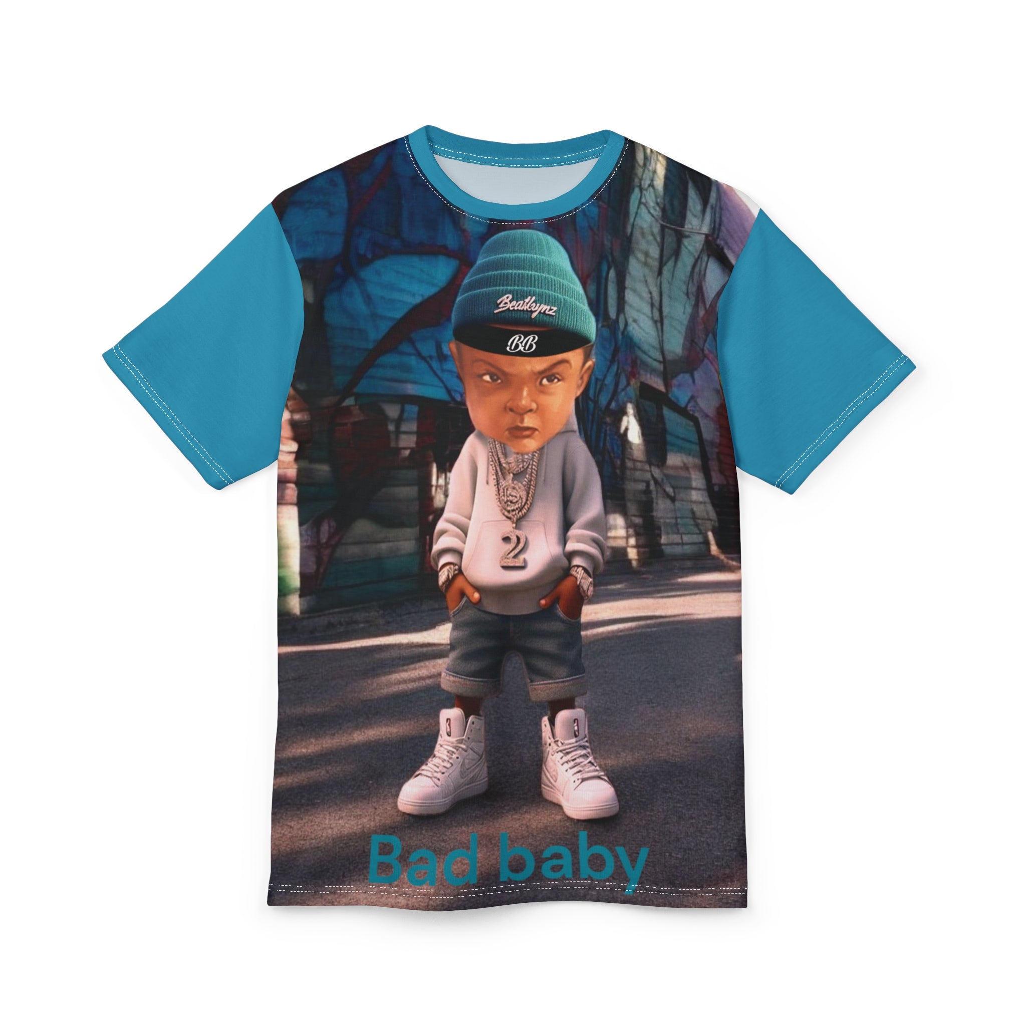 Cut &amp; Sew Men's Tee - Bad Baby Brand - Christmas Gift Idea