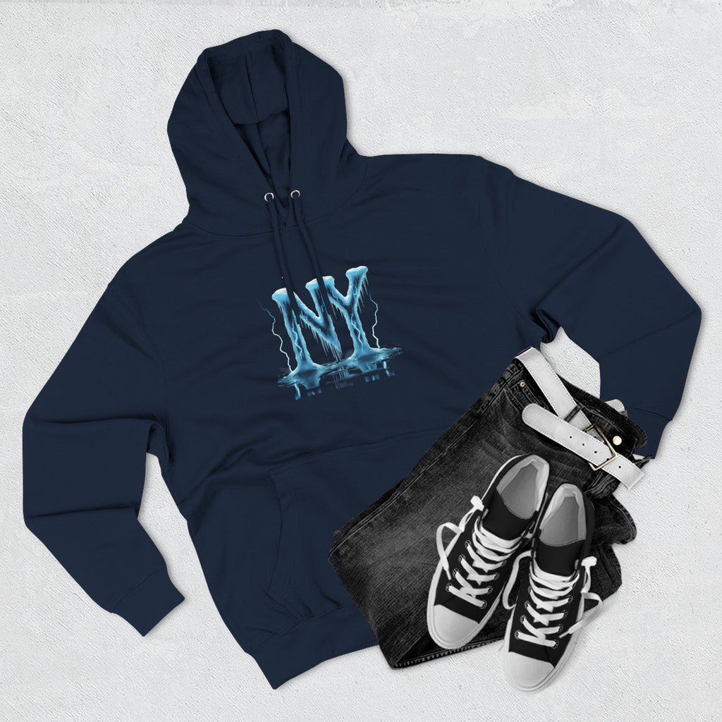 Fleece Hoodie with NY Graphic, Cozy Sweatshirt for Everyday Wear, Stylish Gift for Him/Her, Perfect for Winter, Streetwear Apparel