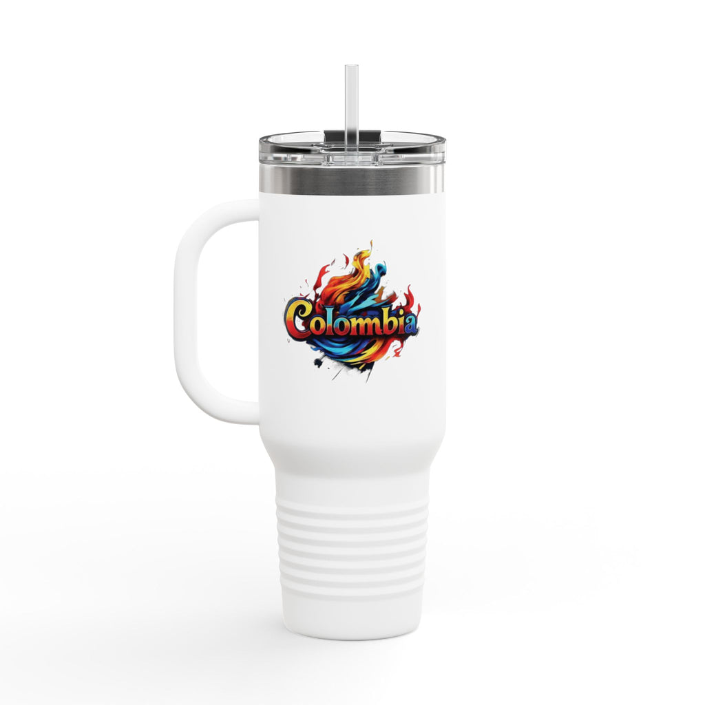 Taza térmica de viaje de Colombia: vaso colorido de 40 oz para aventureros