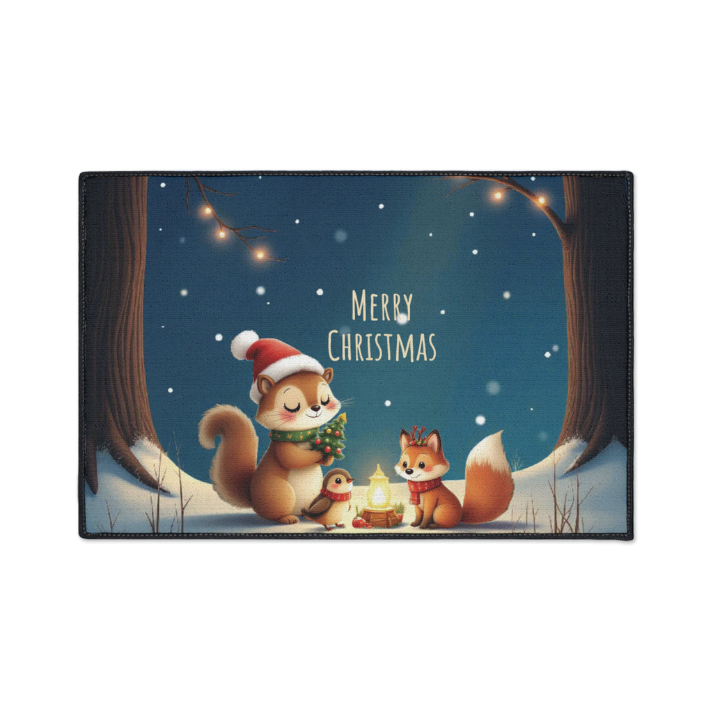 Christmas-Themed Heavy Duty Floor Mat with Merry Christmas Design