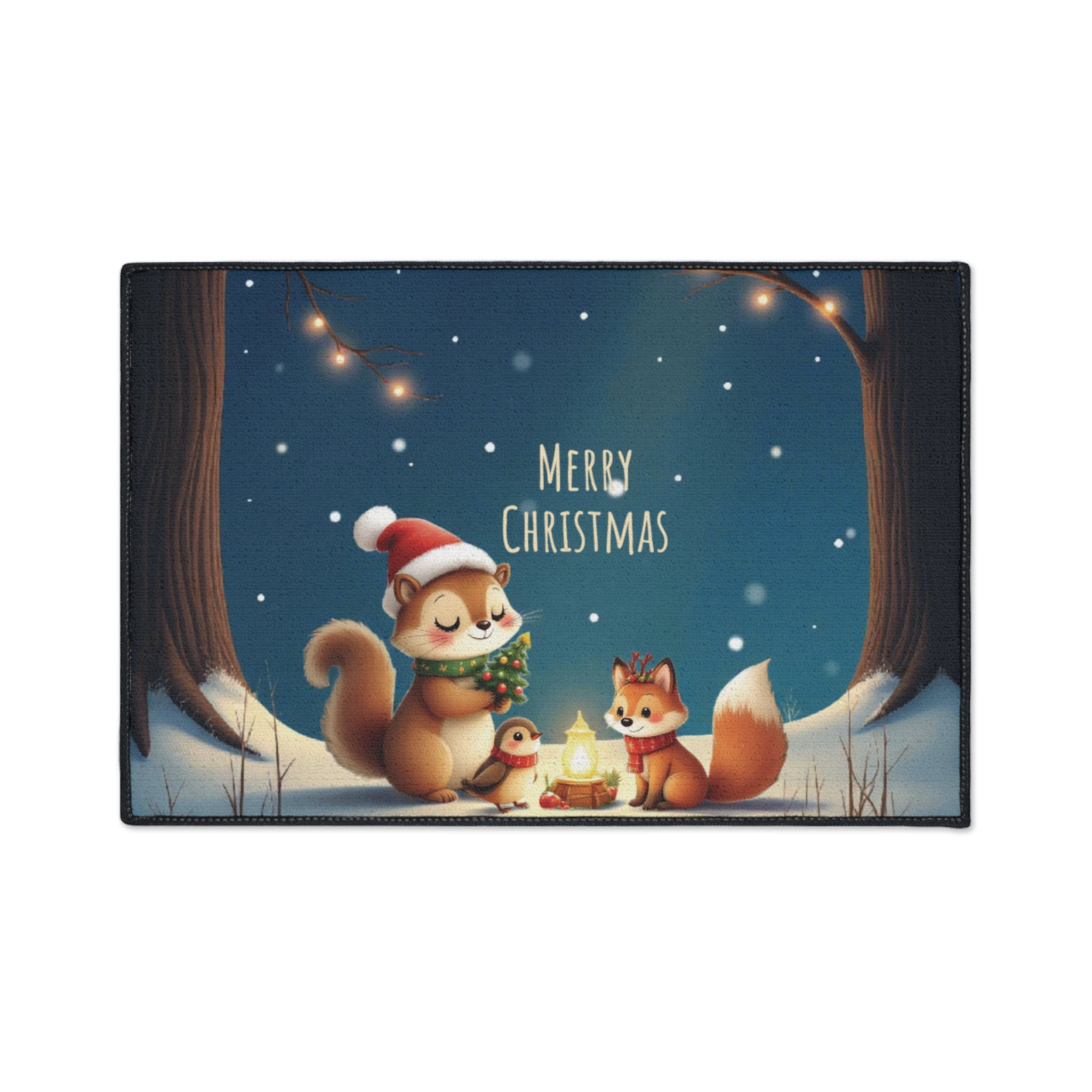 Christmas-Themed Heavy Duty Floor Mat with Merry Christmas Design