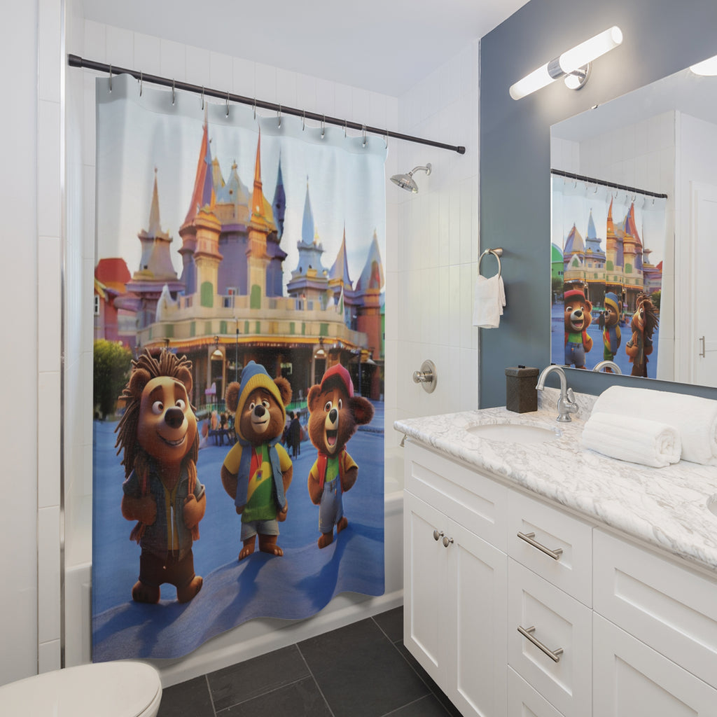 "Castle Adventure" Shower Curtain — Fun Characters in a Magical World