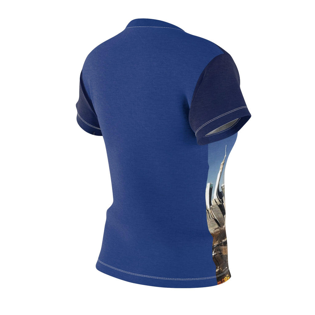 Patriotic Women's Cut & Sew Tee - USA Flag Balloons Design