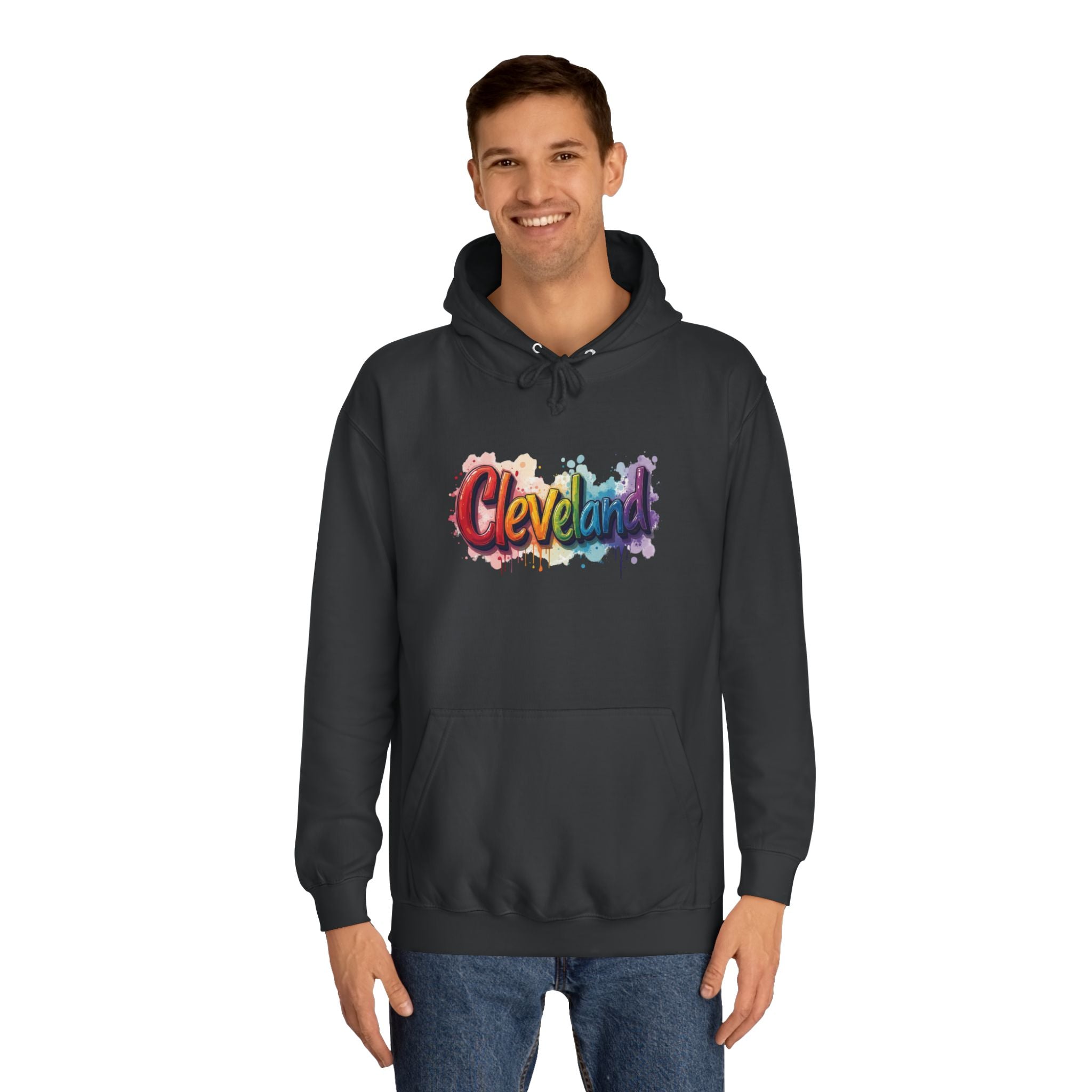 Cleveland Pride Unisex College Hoodie, Comfortable Campus Wear, LGBTQ+ Support Apparel, College Merchandise, Gift for Students