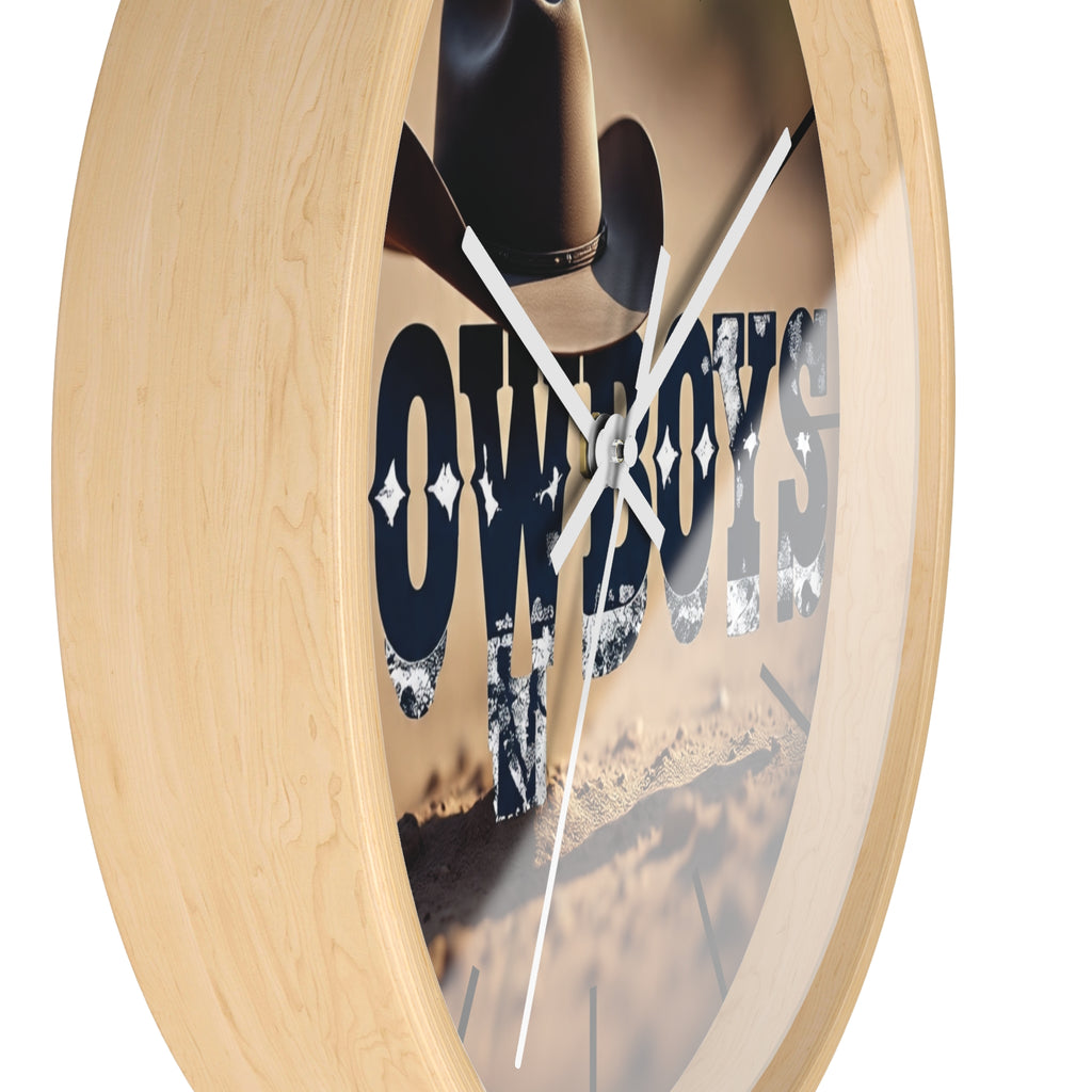 Cowboy-Themed Wall Clock, Rustic Home Decor, Cowboy Gift, Western Decor, Unique Timepiece for Country Lovers