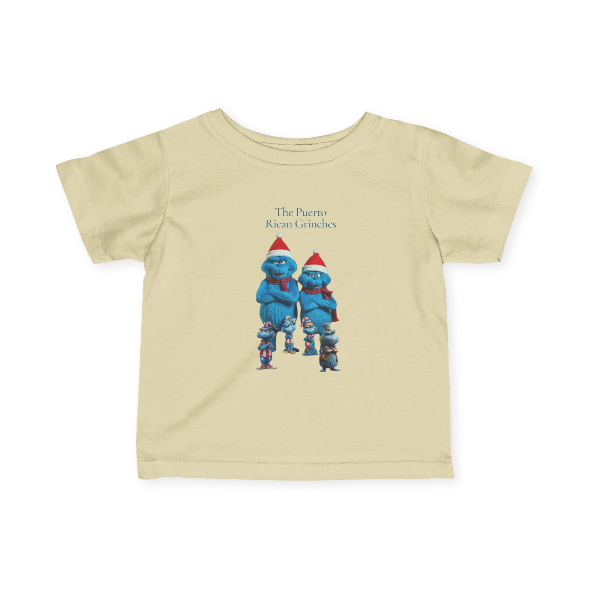 Infant Tee —  Cute Blue puerto rican Grinch Baby Shirt