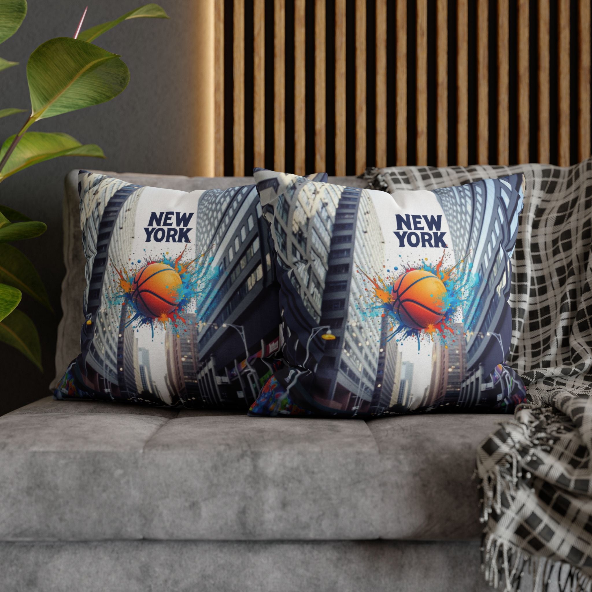 New York Basketball Square Pillowcase