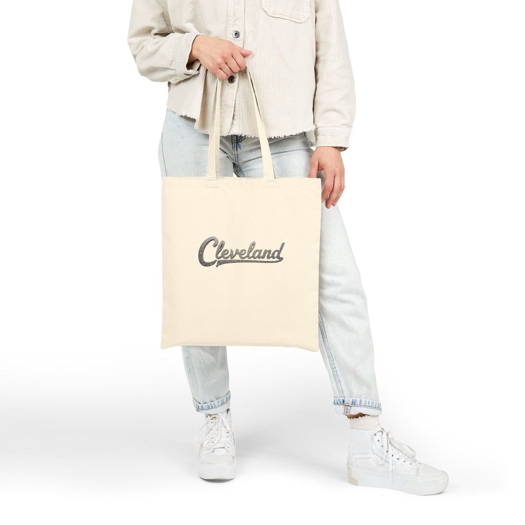 Cleveland Script Canvas Tote Bag
