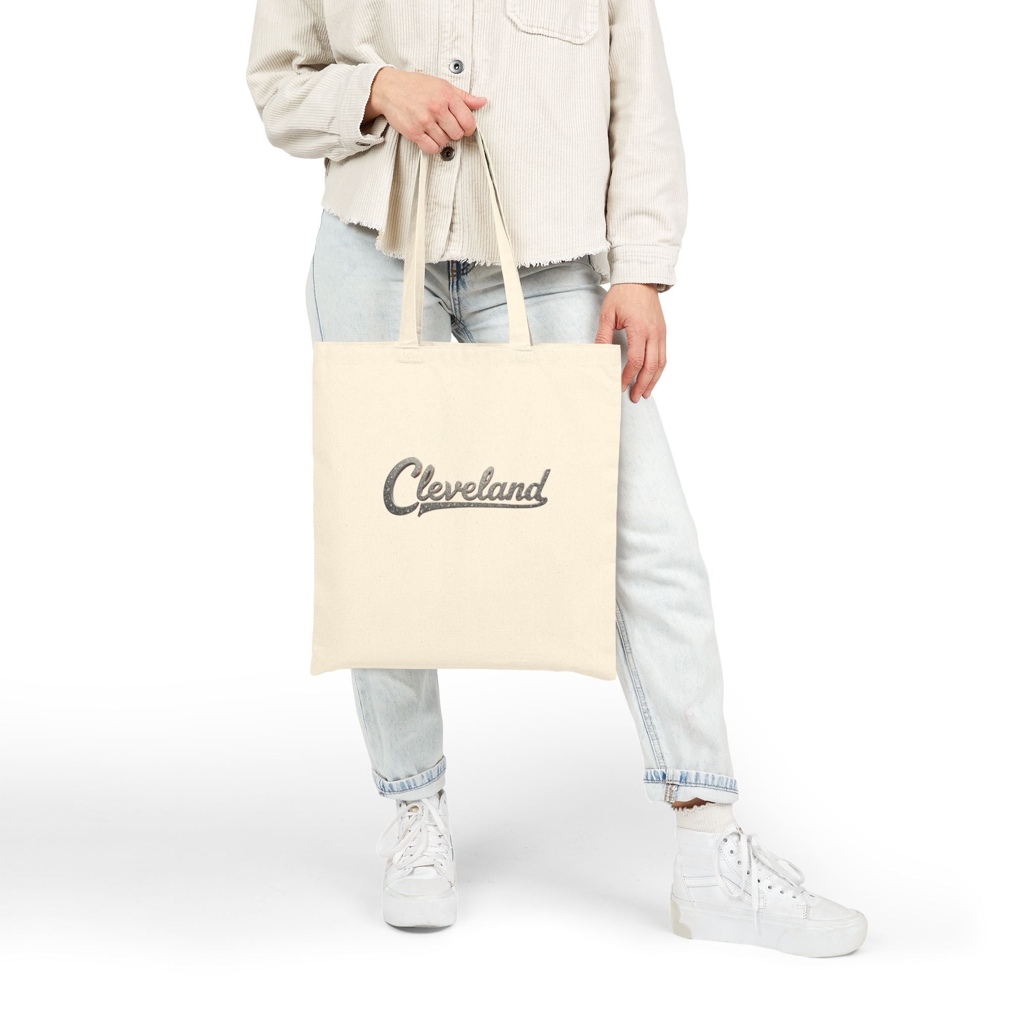 Cleveland Script Canvas Tote Bag