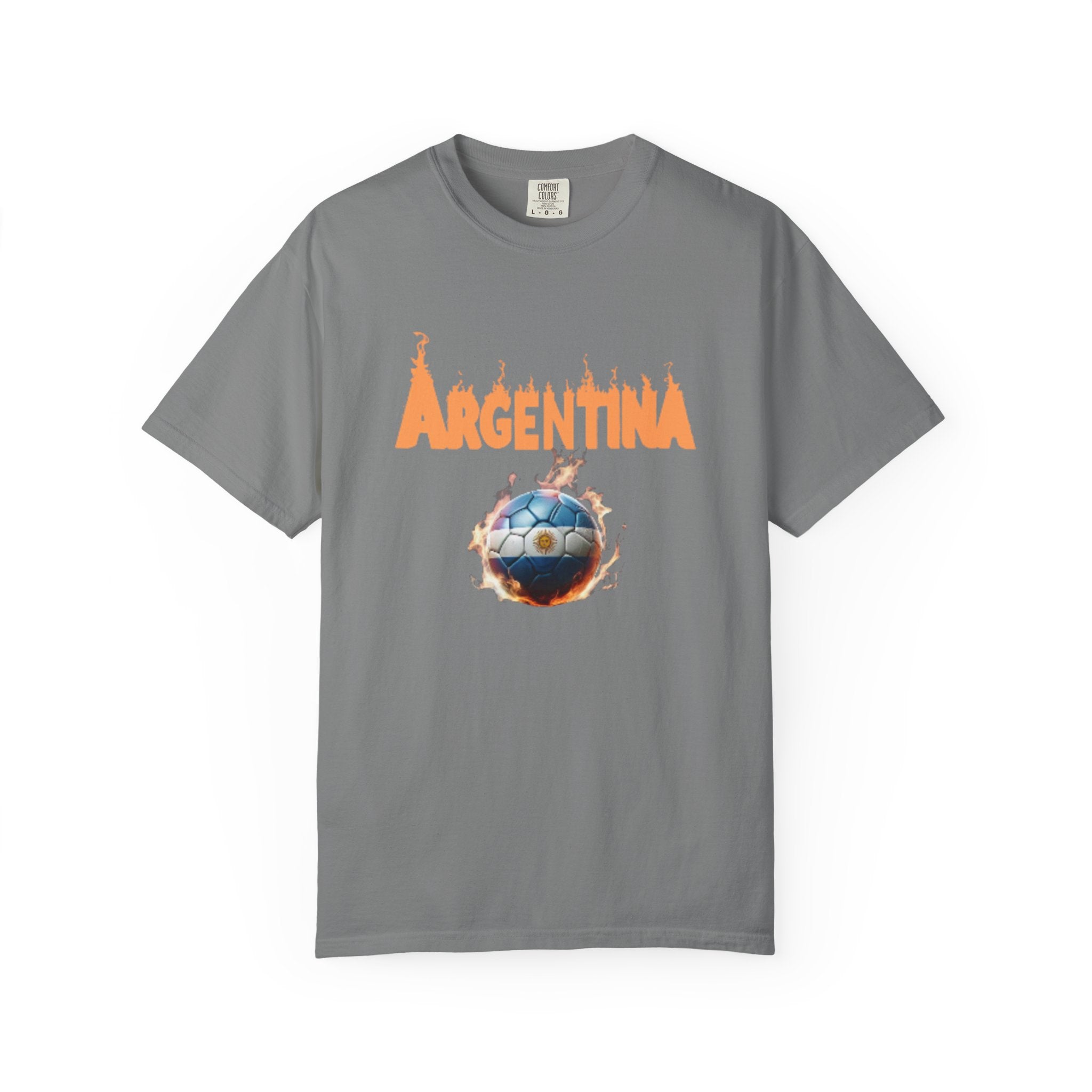 Argentina Fire Football T-Shirt - Unisex Vintage Style