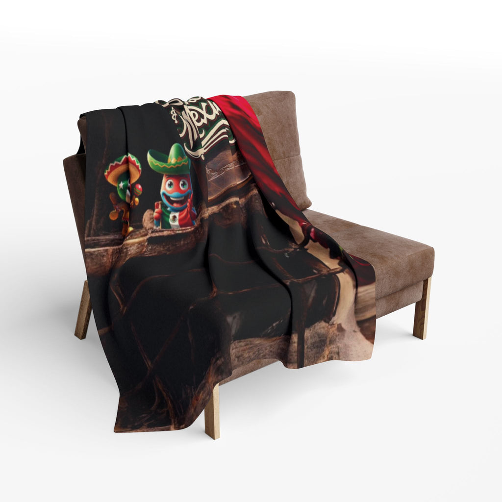 Manta polar ártica Viva México: acogedora manta con un colorido diseño mexicano