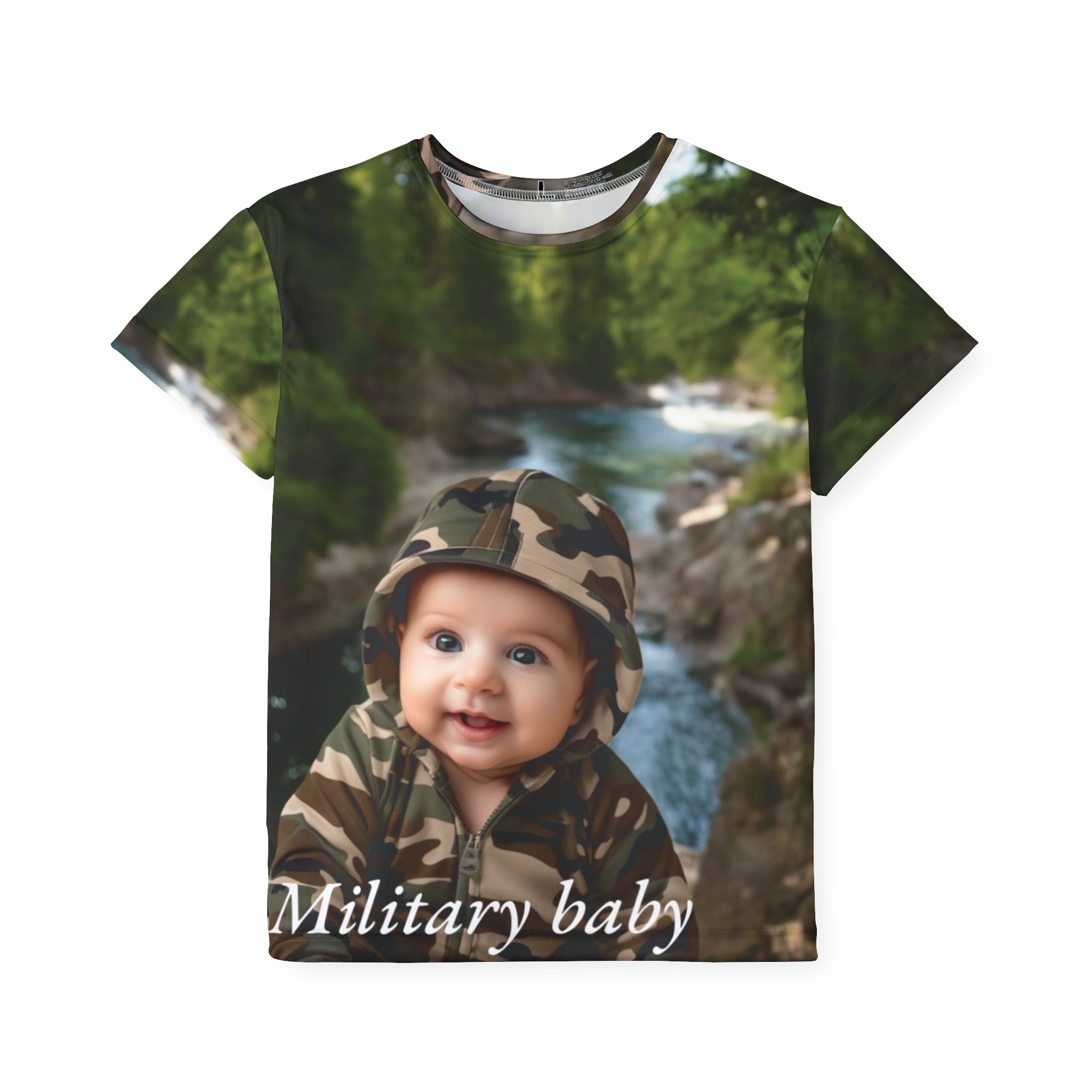 beutiful Military T-Shirt for Children honoring dad or mom 
