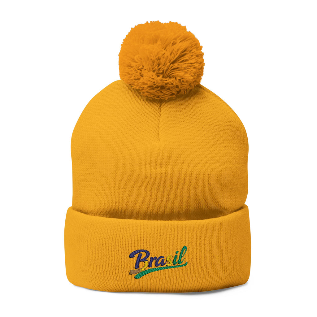 Gorro bordado com pompom