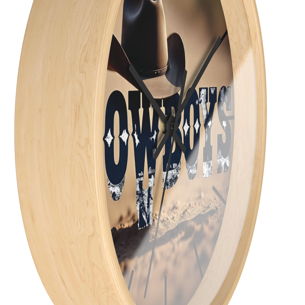 Cowboy-Themed Wall Clock, Rustic Home Decor, Cowboy Gift, Western Decor, Unique Timepiece for Country Lovers