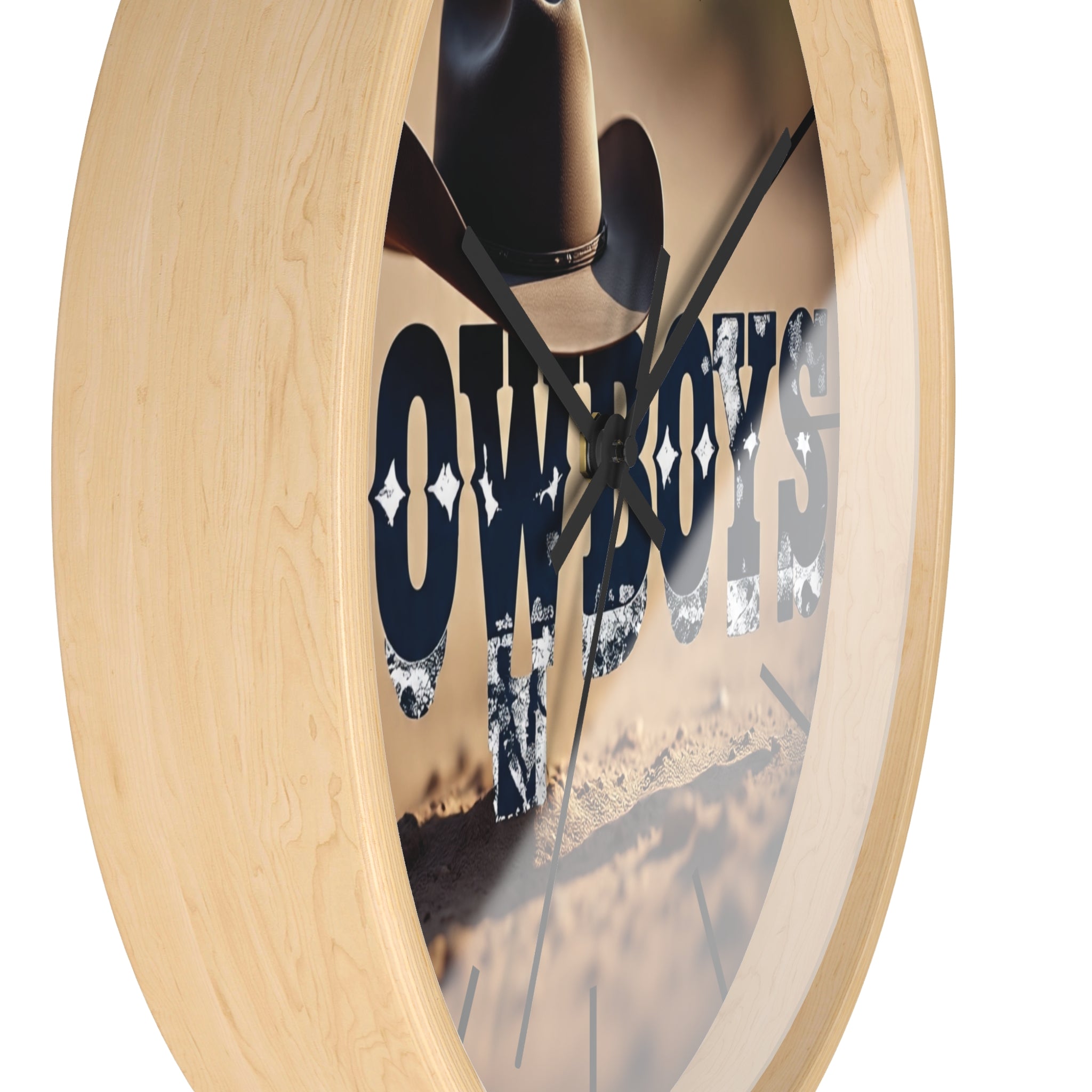 Cowboy-Themed Wall Clock, Rustic Home Decor, Cowboy Gift, Western Decor, Unique Timepiece for Country Lovers
