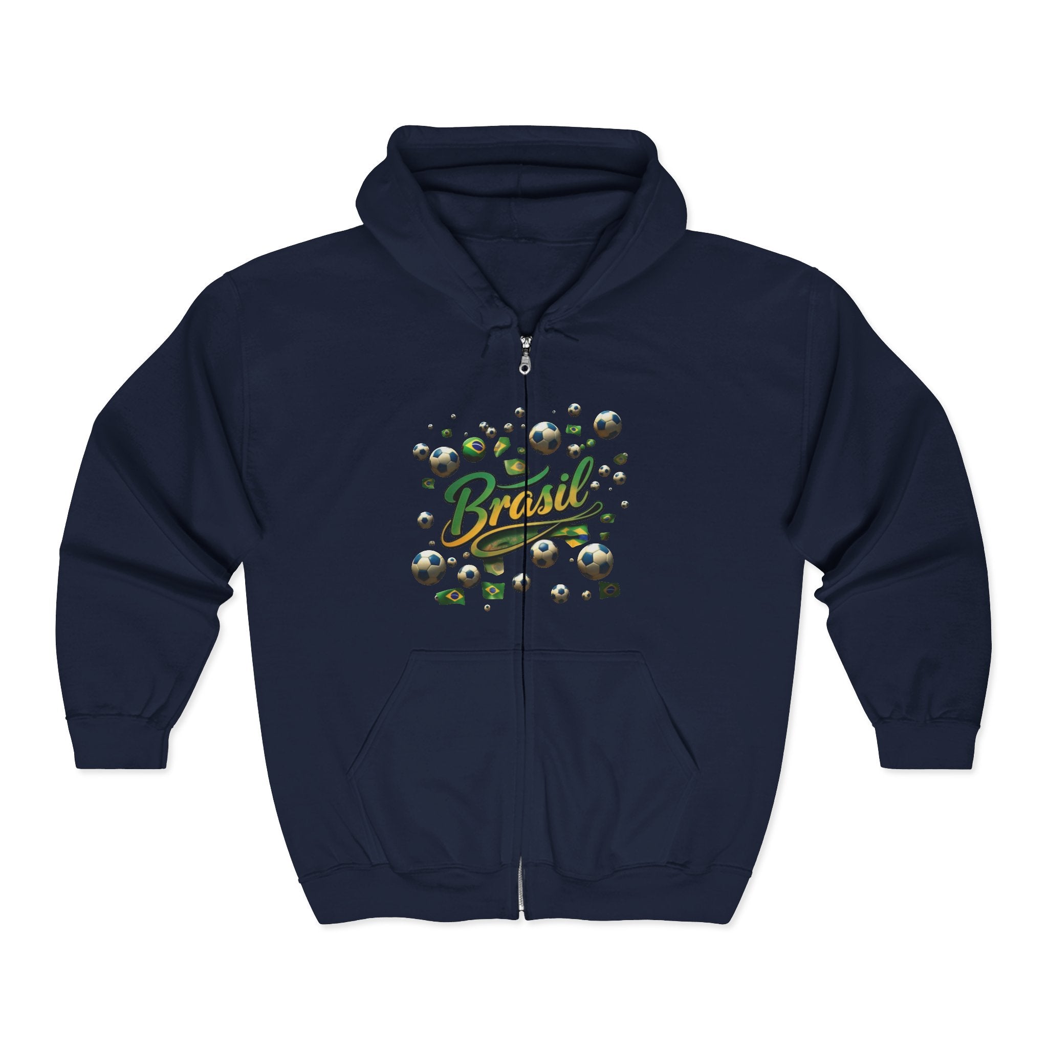 Moletom with hood and full zipper from Brazil Soccer