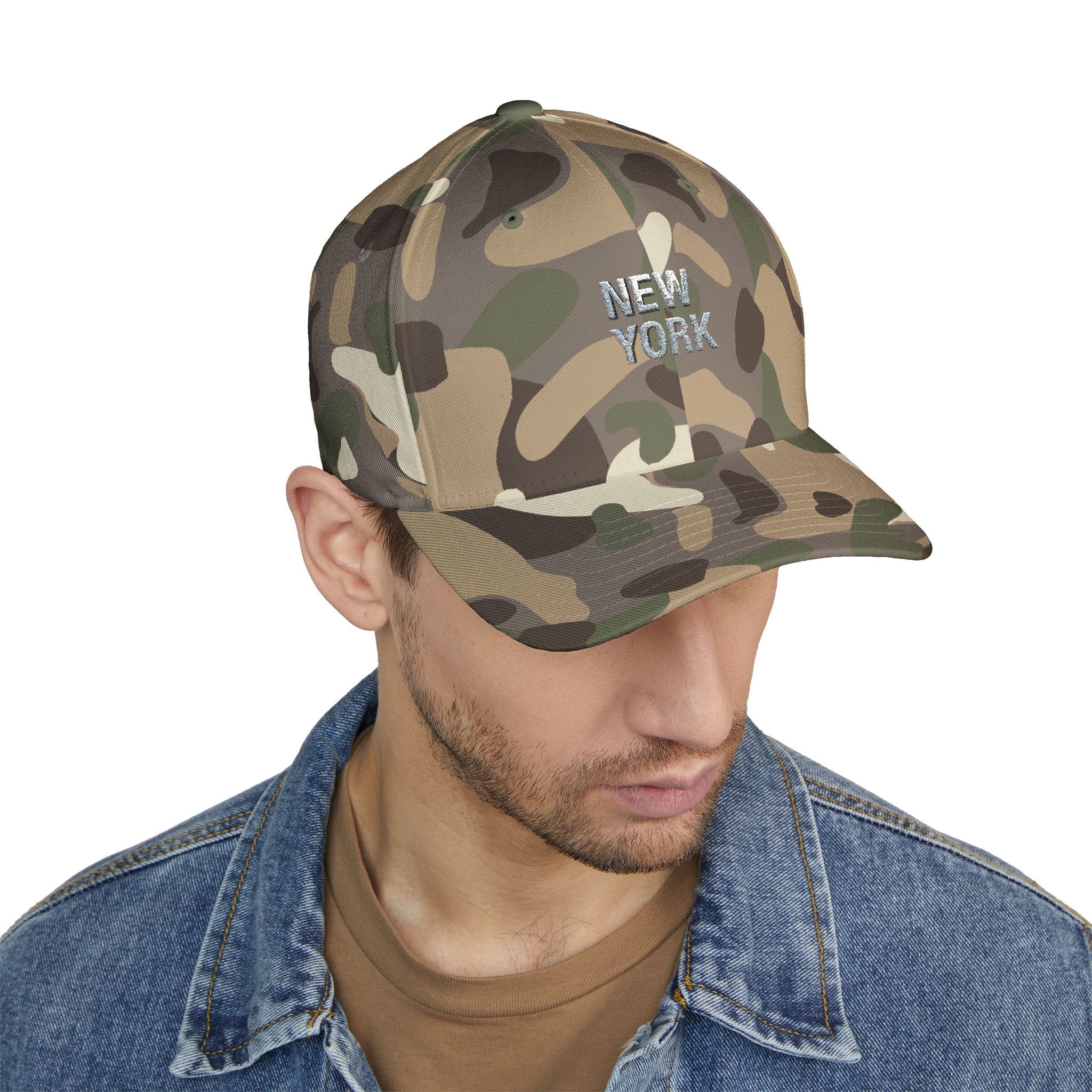 New York Embroidered Baseball Cap — Minimal City Vintage Logo Hat