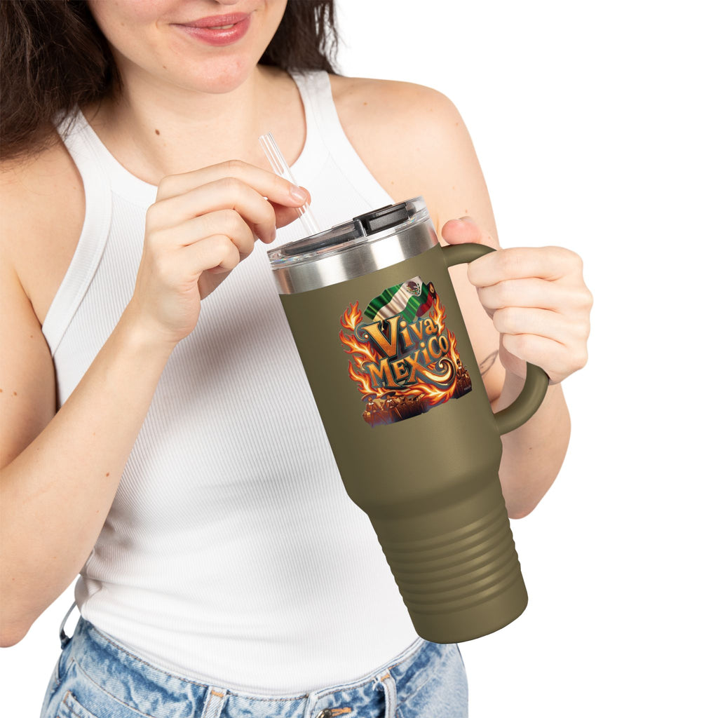 Taza térmica de viaje Viva México - 40 OZ para aventureros
