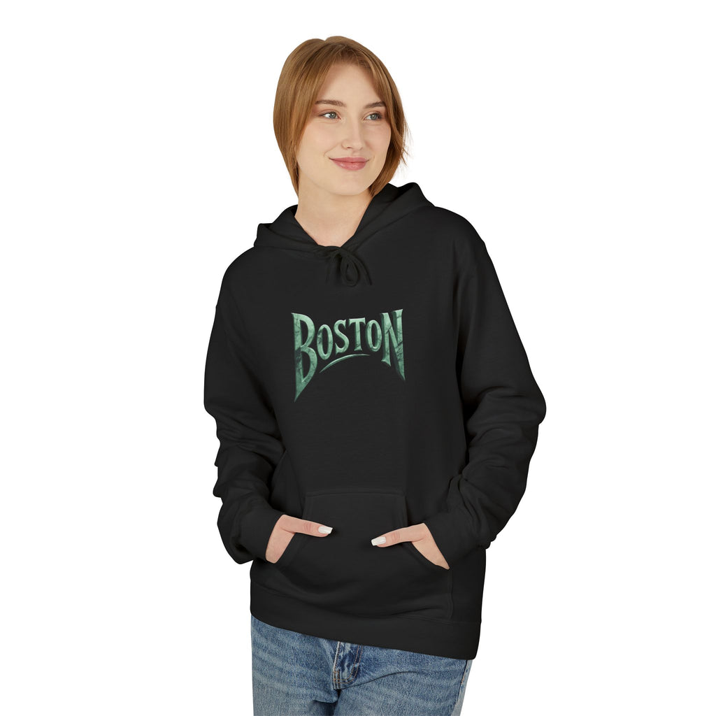 Cozy Boston Fleece Hoodie, Perfect Gift for College Students, Travel Essential, Casual Wear, Boston Souvenir, Unisex Apparel 