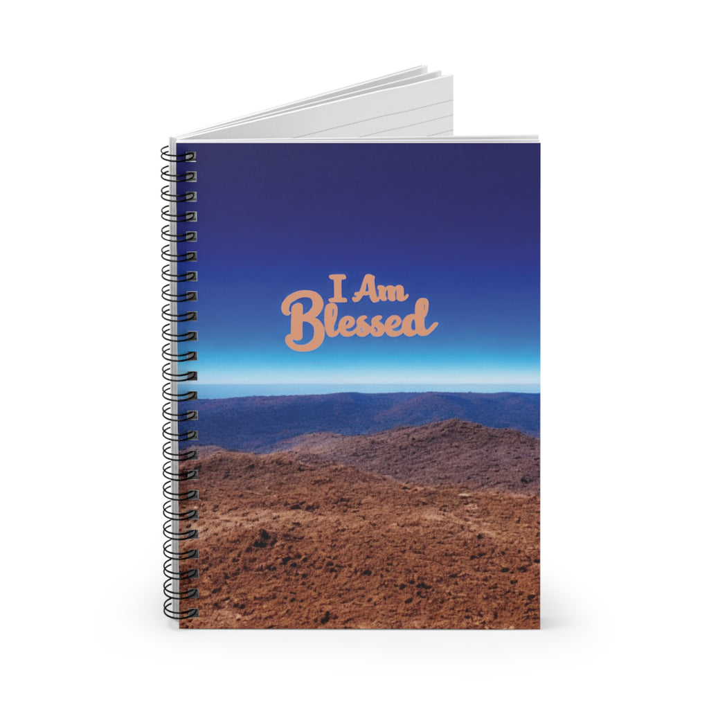 Spiral Notebook - I Am Blessed, Inspirational Journal, Gratitude Notebook, Gift for Students, Motivational Diary, Office Supplies