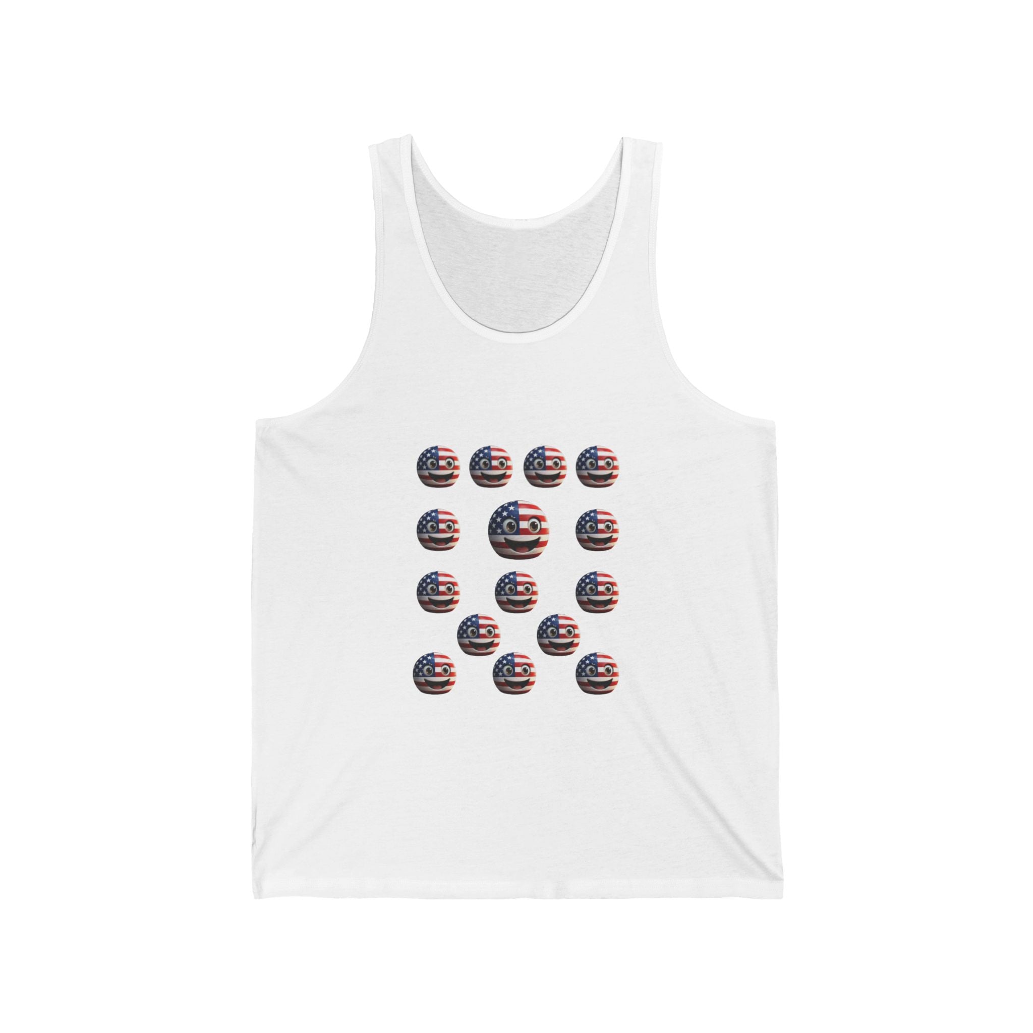 Patriotic Unisex Jersey Tank Top - USA Flag Design
