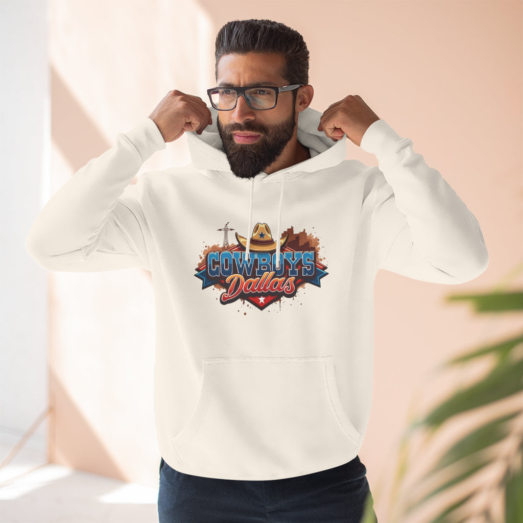 Dallas Three-Panel Fleece Hoodie, sweatshirt, clothing, cozy hoodie, for gift winter wear 