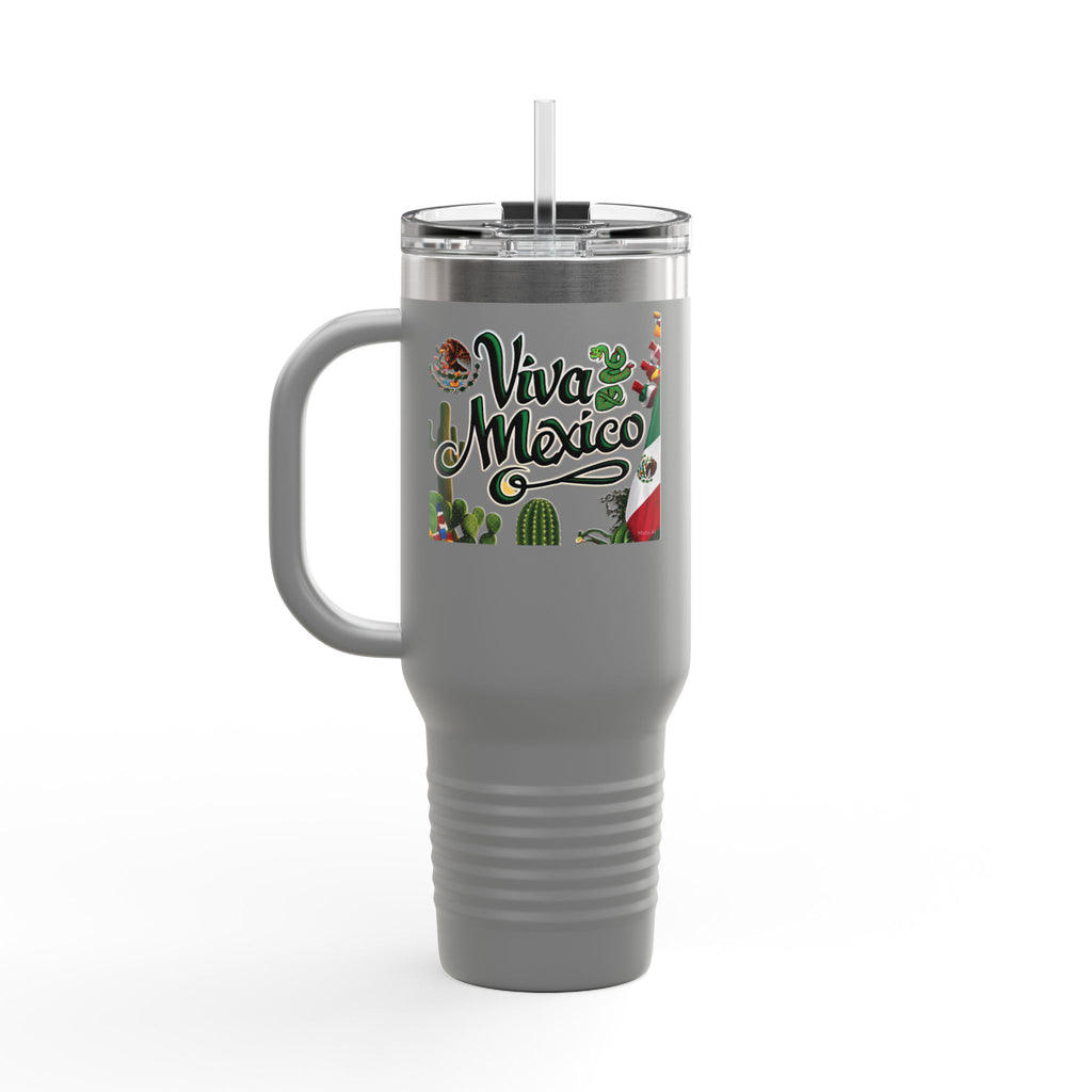Taza de viaje térmica Viva México- 40oz Cactus Design