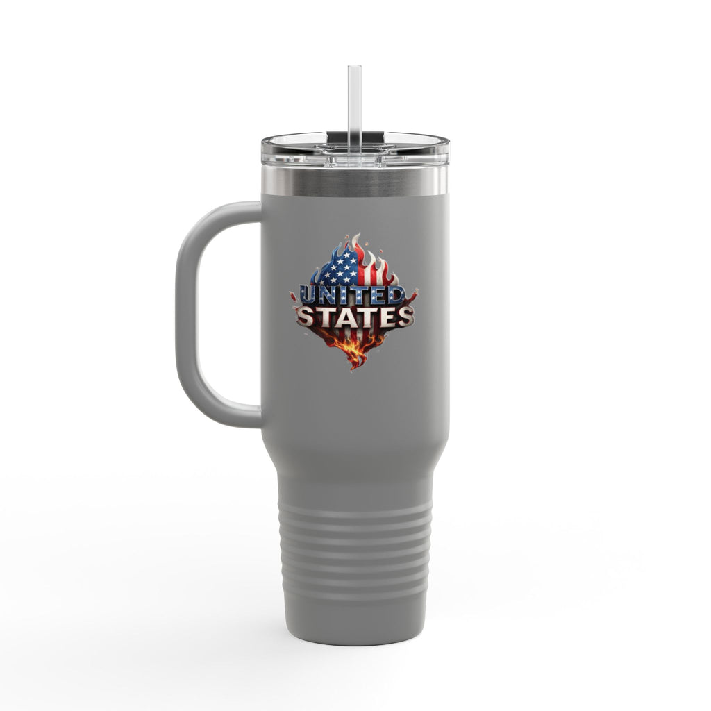 Patriotic Insulated Travel Mug - 40oz Stainless Steel with USA Design