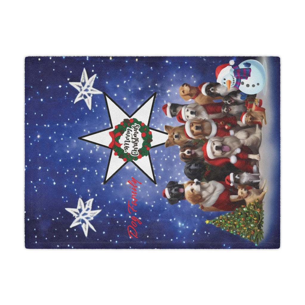 Microfiber Blanket - Cute Dogs Christmas Celebration