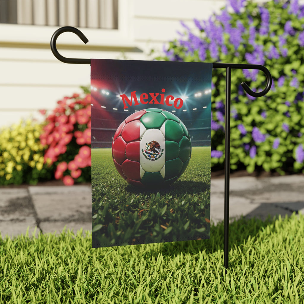 Mexico Soccer Garden Flag – Patriotic Football Yard Banner