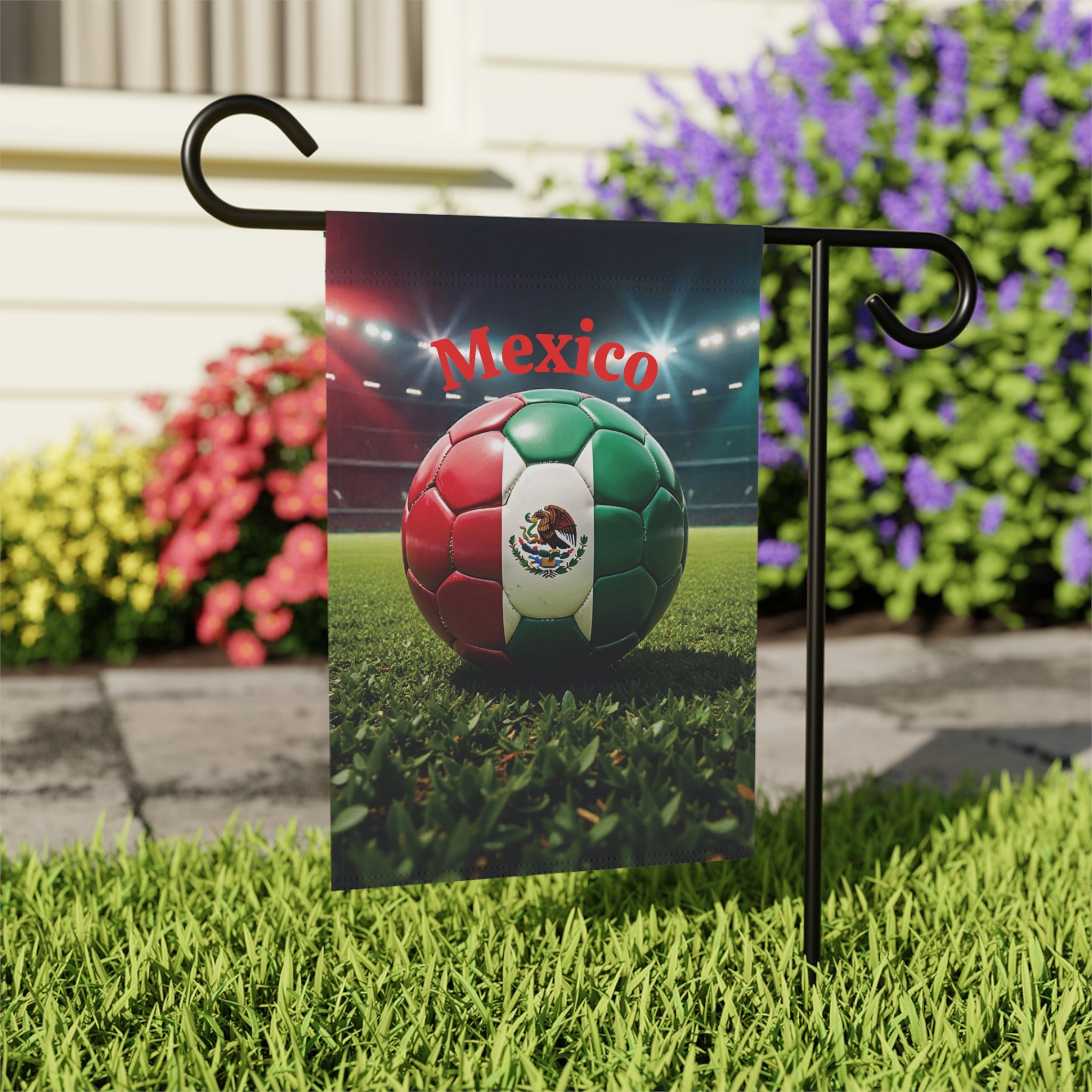 Mexico Soccer Garden Flag – Patriotic Football Yard Banner