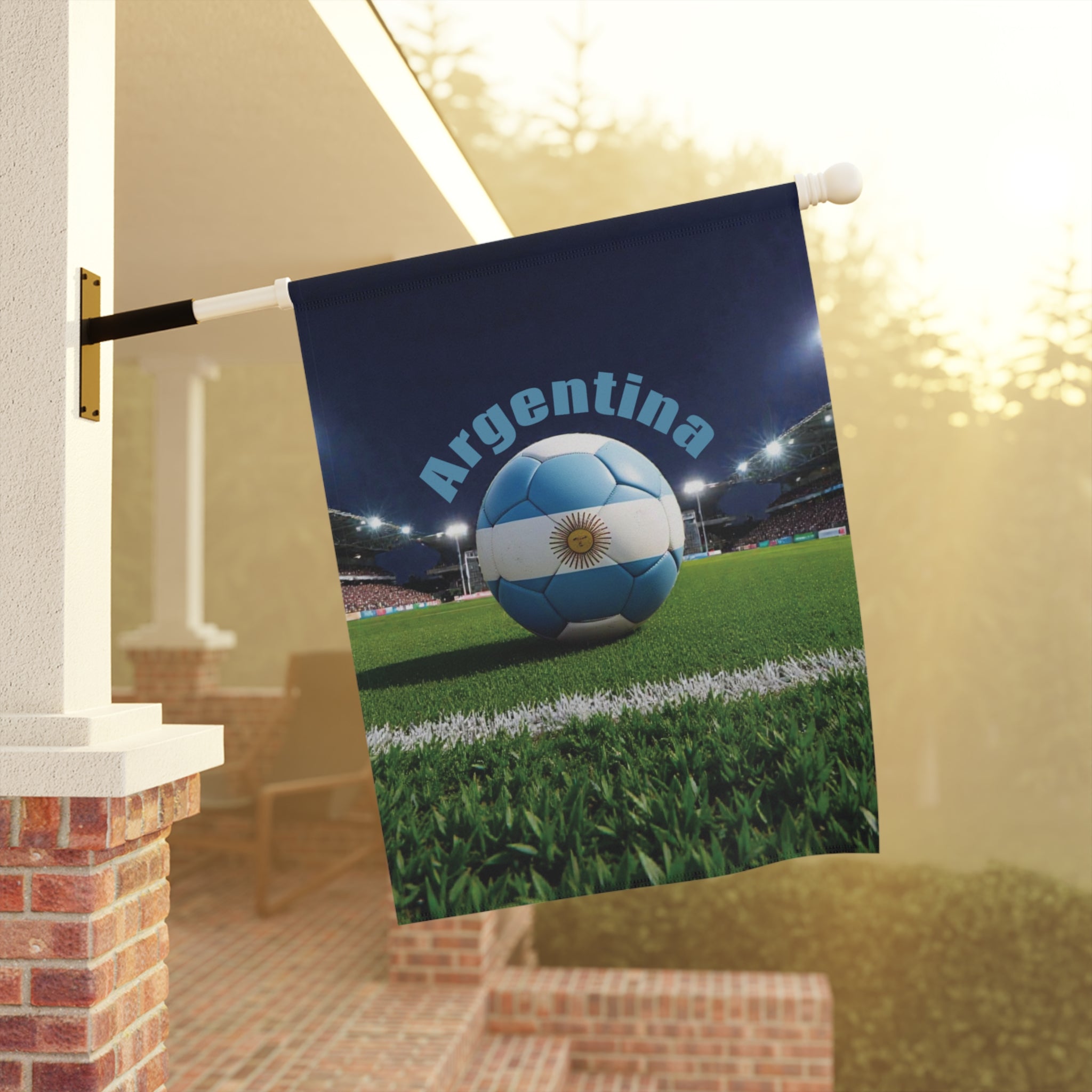 Argentina Soccer Garden Flag – Football Stadium Lawn Banner