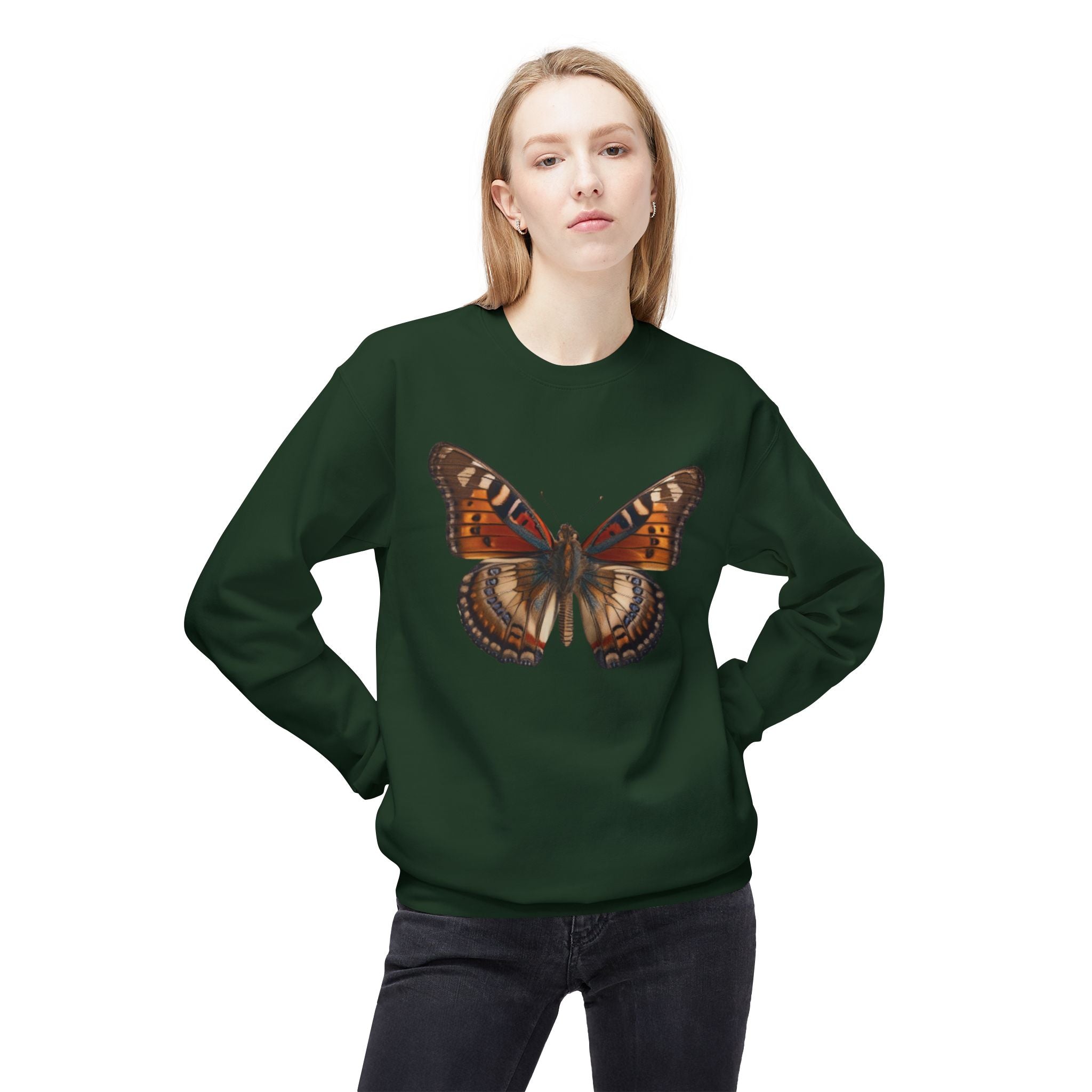 Butterfly Crewneck Sweatshirt for Women 