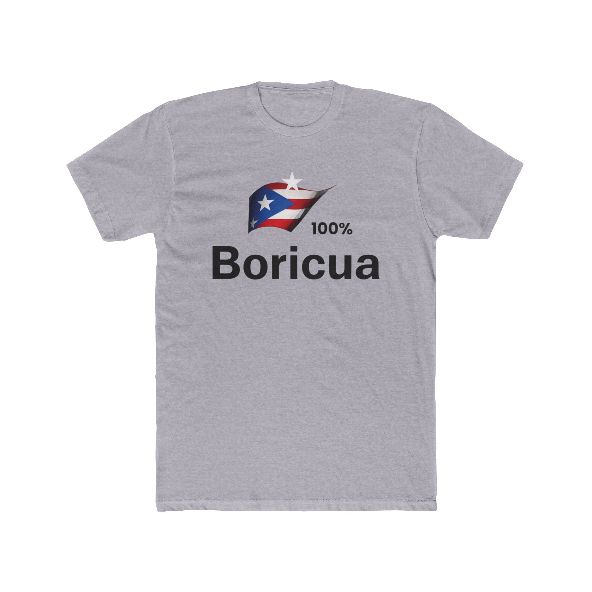 100% Boricua Unisex Cotton Crew Tee - Celebrate Puerto Rican Pride