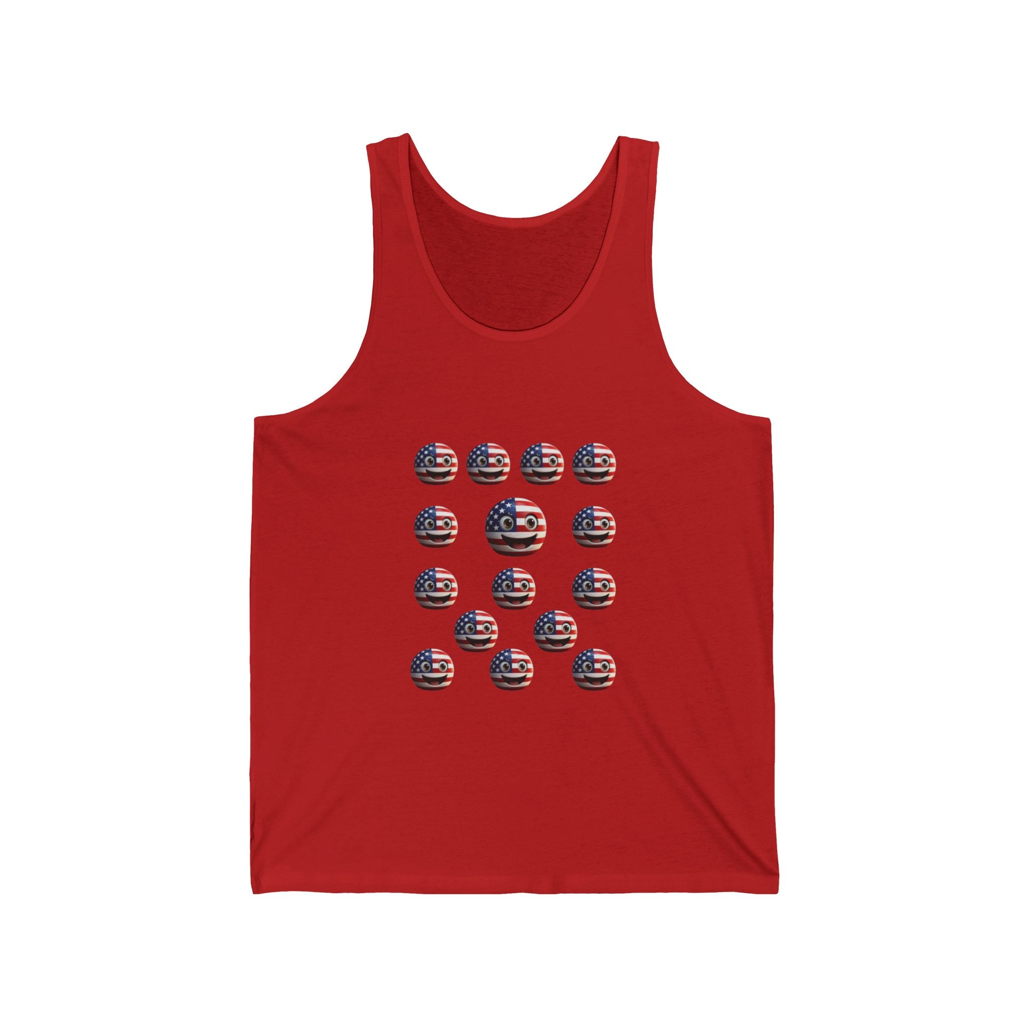 Patriotic Unisex Jersey Tank Top - USA Flag Design