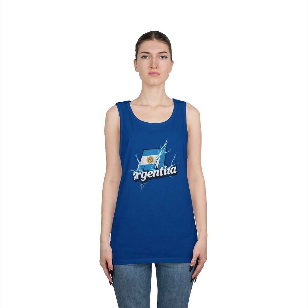 Camiseta unisex de algodón grueso con gráfico de Argentina Lightning