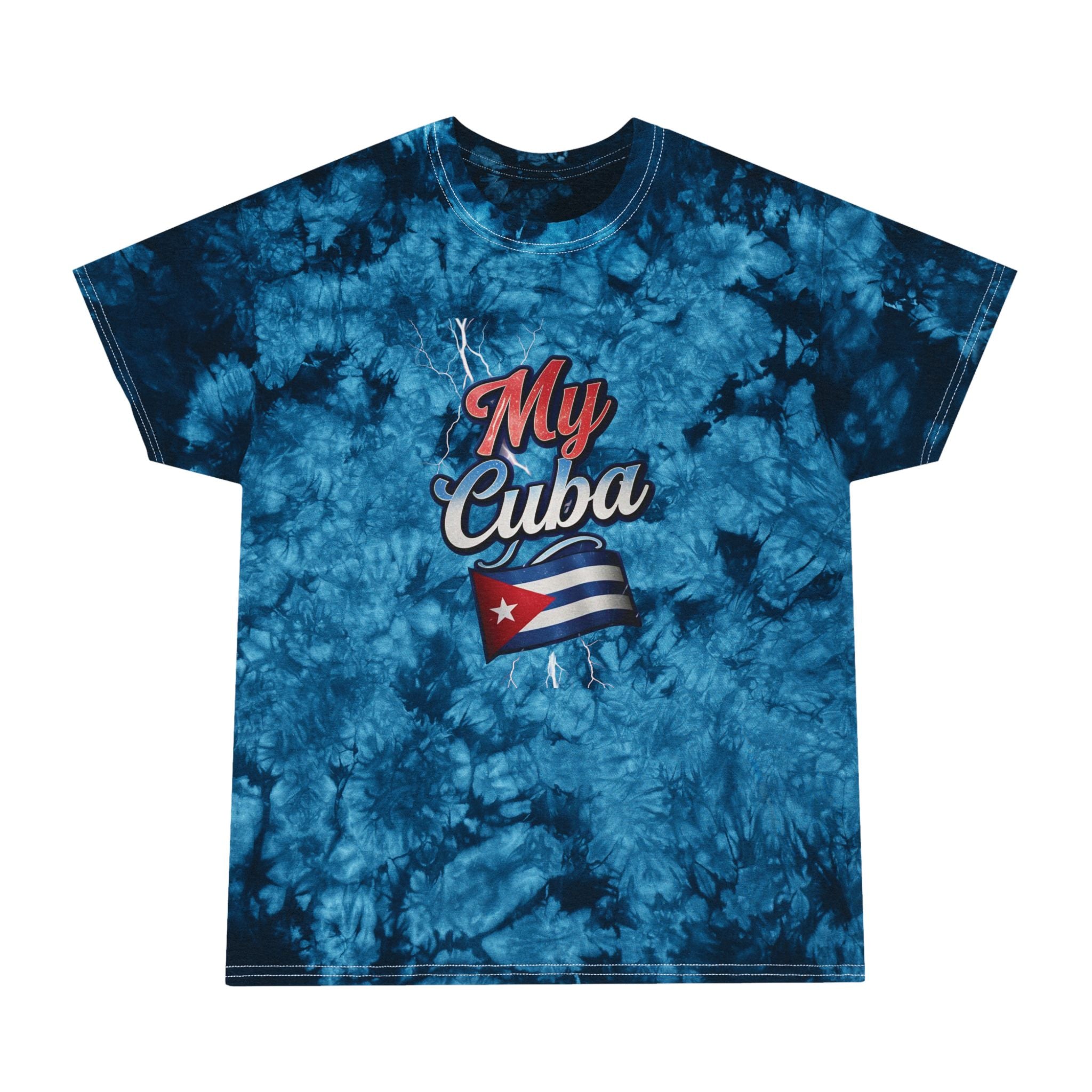 Camiseta tie-dye, camisa de cristales con diseño cubano - Inspirada en los años 60 y 90