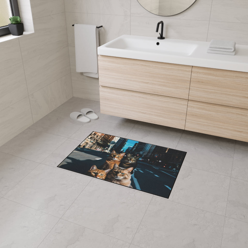 Floor Mat - Beautiful Durable Cat Design - Ideal for Gift Giving 