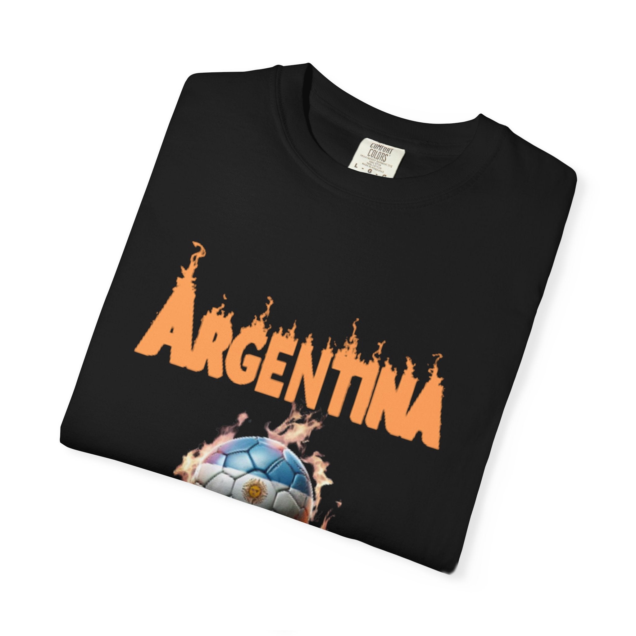 Camiseta Argentina de Fútbol Fuego - Estilo Vintage Unisex