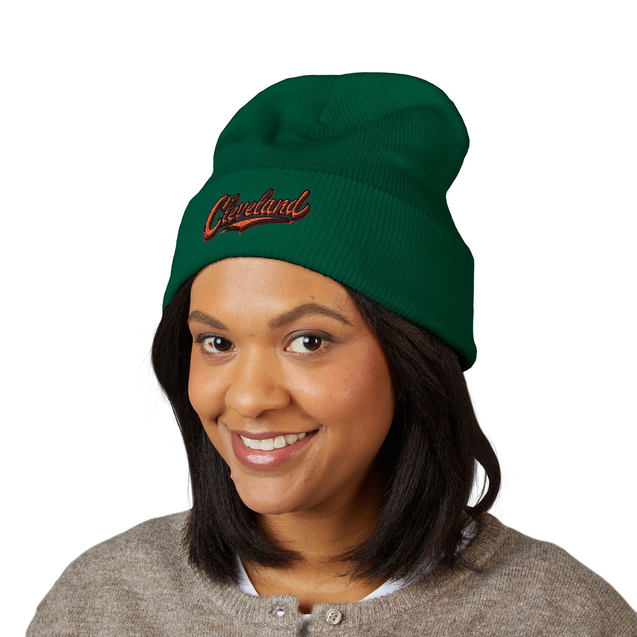 Cleveland Embroidered Cuffed Beanie