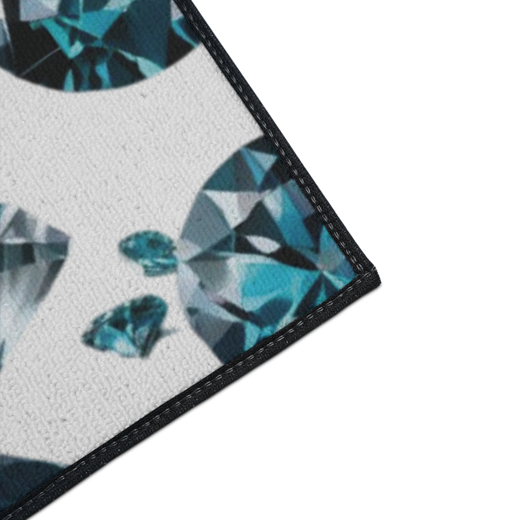 Floor Mat - Beautiful Diamond Design - White Background - Gift Giving Idea 